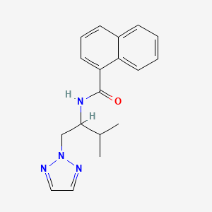 molecular formula C18H20N4O B2679217 N-(3-methyl-1-(2H-1,2,3-triazol-2-yl)butan-2-yl)-1-naphthamide CAS No. 2034246-24-5