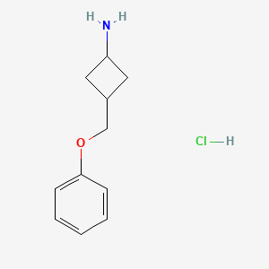 molecular formula C11H16ClNO B2679219 3-(Phenoxymethyl)cyclobutan-1-amine;hydrochloride CAS No. 2305255-16-5