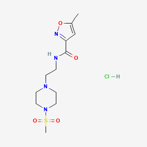 5-methyl-N-(2-(4-(methylsulfonyl)piperazin-1-yl)ethyl)isoxazole-3-carboxamide hydrochloride
