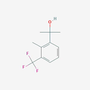 molecular formula C11H13F3O B2679233 2-[2-甲基-3-(三氟甲基)苯基]丙醇 CAS No. 2514941-96-7