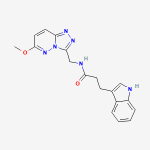 molecular formula C18H18N6O2 B2679234 3-(1H-indol-3-yl)-N-((6-methoxy-[1,2,4]triazolo[4,3-b]pyridazin-3-yl)methyl)propanamide CAS No. 2034354-67-9
