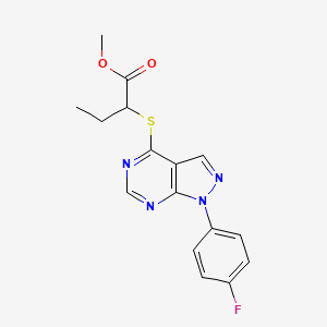 methyl 2-((1-(4-fluorophenyl)-1H-pyrazolo[3,4-d]pyrimidin-4-yl)thio)butanoate