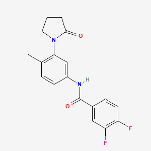 3,4-difluoro-N-[4-methyl-3-(2-oxopyrrolidin-1-yl)phenyl]benzamide