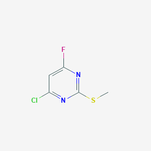 molecular formula C5H4ClFN2S B2679241 4-氯-6-氟-2-甲基硫基嘧啶 CAS No. 2149790-17-8