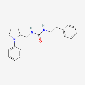 molecular formula C20H25N3O B2679262 1-Phenethyl-3-((1-phenylpyrrolidin-2-yl)methyl)urea CAS No. 1797319-90-4