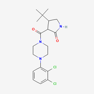 4-Tert-butyl-3-[4-(2,3-dichlorophenyl)piperazine-1-carbonyl]pyrrolidin-2-one