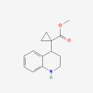 molecular formula C14H17NO2 B2679270 Methyl 1-(1,2,3,4-tetrahydroquinolin-4-yl)cyclopropane-1-carboxylate CAS No. 2248305-24-8