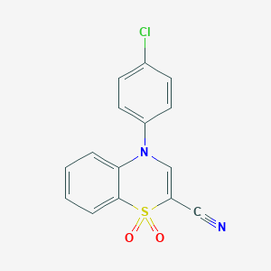 4-(4-chlorophenyl)-4H-1,4-benzothiazine-2-carbonitrile 1,1-dioxide