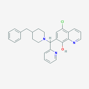 molecular formula C27H26ClN3O B2679286 7-[(4-Benzylpiperidin-1-yl)(pyridin-2-yl)methyl]-5-chloroquinolin-8-ol CAS No. 622792-29-4