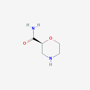 molecular formula C5H10N2O2 B2679288 (2S)-morpholine-2-carboxamide CAS No. 1841120-39-5
