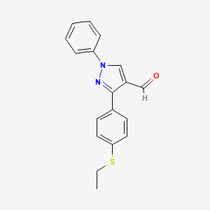 3-[4-(ethylthio)phenyl]-1-phenyl-1H-pyrazole-4-carbaldehyde