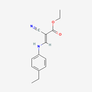 Propenoic acid, 2-cyano-3-(4-ethylphenylamino)-, ethyl ester
