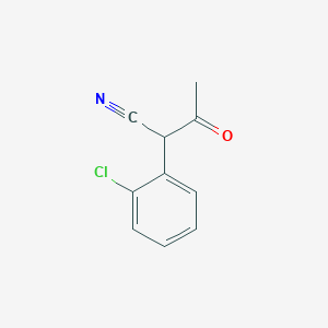 molecular formula C10H8ClNO B2679297 2-(Chlorophenyl)-3-oxobutanenitrile CAS No. 77186-48-2