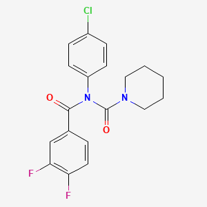 molecular formula C19H17ClF2N2O2 B2679306 N-(4-chlorophenyl)-N-(3,4-difluorobenzoyl)piperidine-1-carboxamide CAS No. 899755-47-6