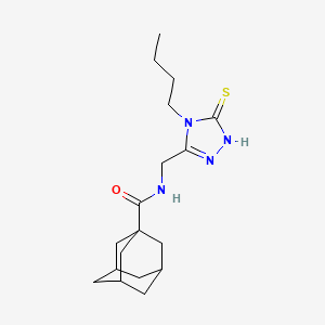 N-[(4-butyl-5-sulfanyl-4H-1,2,4-triazol-3-yl)methyl]adamantane-1-carboxamide