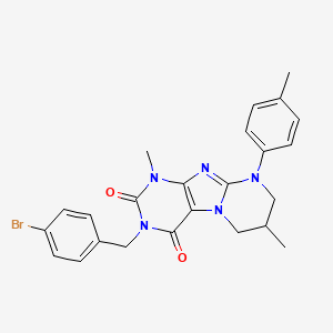 3-(4-bromobenzyl)-1,7-dimethyl-9-(p-tolyl)-6,7,8,9-tetrahydropyrimido[2,1-f]purine-2,4(1H,3H)-dione