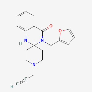 molecular formula C20H21N3O2 B2679329 3'-[(呋喃-2-基)甲基]-1-(丙-2-炔基)-3',4'-二氢-1'H-螺[哌啶-4,2'-喹唑啉]-4'-酮 CAS No. 1333859-47-4