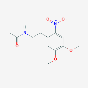 molecular formula C12H16N2O5 B2679333 N-[2-(4,5-二甲氧基-2-硝基苯基)乙基]乙酰胺 CAS No. 908107-48-2