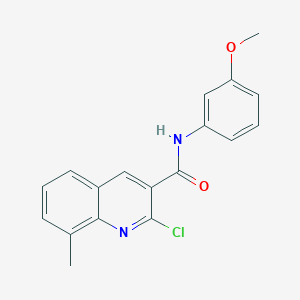 molecular formula C18H15ClN2O2 B2679343 2-chloro-N-(3-methoxyphenyl)-8-methylquinoline-3-carboxamide CAS No. 2094238-04-5