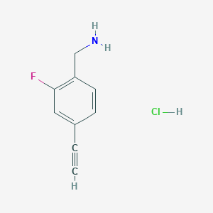 (4-Ethynyl-2-fluorophenyl)methanamine;hydrochloride