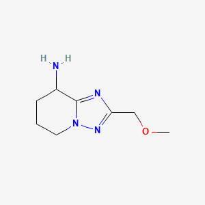 molecular formula C8H14N4O B2679348 2-(methoxymethyl)-5H,6H,7H,8H-[1,2,4]triazolo[1,5-a]pyridin-8-amine CAS No. 1394040-11-9