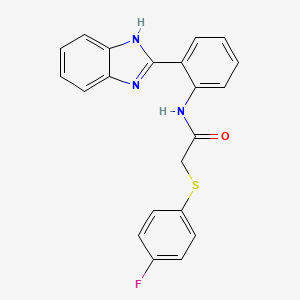 N-[2-(1H-benzimidazol-2-yl)phenyl]-2-(4-fluorophenyl)sulfanylacetamide