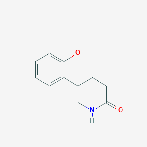 molecular formula C12H15NO2 B2679357 5-(2-甲氧基苯基)哌啶-2-酮 CAS No. 343953-84-4