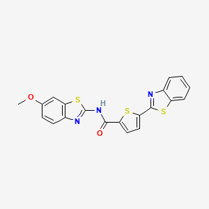 5-(1,3-benzothiazol-2-yl)-N-(6-methoxy-1,3-benzothiazol-2-yl)thiophene-2-carboxamide