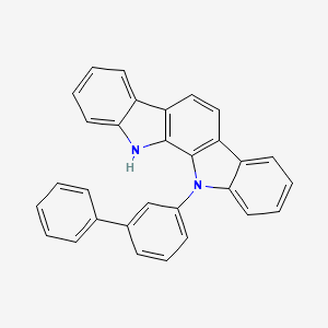 molecular formula C30H20N2 B2679374 11-([1,1'-Biphenyl]-3-yl)-11,12-dihydroindolo[2,3-a]carbazole CAS No. 1449754-80-6