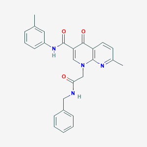 1-(2-(benzylamino)-2-oxoethyl)-7-methyl-4-oxo-N-(m-tolyl)-1,4-dihydro-1,8-naphthyridine-3-carboxamide