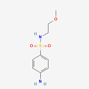 molecular formula C9H14N2O3S B2679376 4-amino-N-(2-methoxyethyl)benzenesulfonamide CAS No. 328062-38-0