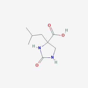 molecular formula C8H14N2O3 B2679378 4-(2-Methylpropyl)-2-oxoimidazolidine-4-carboxylic acid CAS No. 2248364-60-3