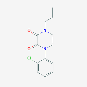 molecular formula C13H11ClN2O2 B2679387 1-烯丙基-4-(2-氯苯基)吡嗪-2,3(1H,4H)-二酮 CAS No. 1226447-38-6