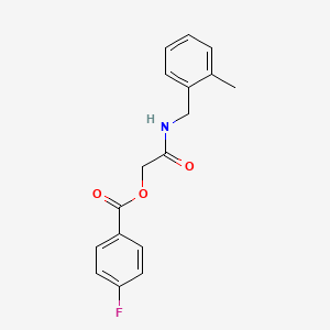 molecular formula C17H16FNO3 B2679396 [2-[(2-Methylphenyl)methylamino]-2-oxoethyl] 4-fluorobenzoate CAS No. 1794851-18-5