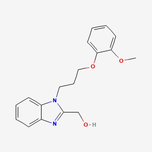 {1-[3-(2-Methoxyphenoxy)propyl]benzimidazol-2-yl}methan-1-ol