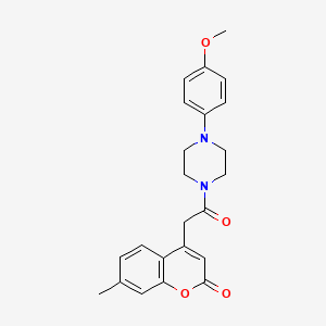 4-(2-(4-(4-methoxyphenyl)piperazin-1-yl)-2-oxoethyl)-7-methyl-2H-chromen-2-one