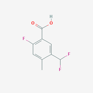 molecular formula C9H7F3O2 B2679414 5-(Difluoromethyl)-2-fluoro-4-methylbenzoic acid CAS No. 2091907-20-7