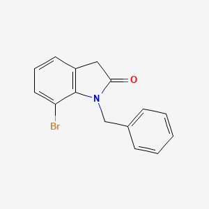 molecular formula C15H12BrNO B2679419 1-苄基-7-溴-2,3-二氢-1H-吲哚-2-酮 CAS No. 1447816-61-6