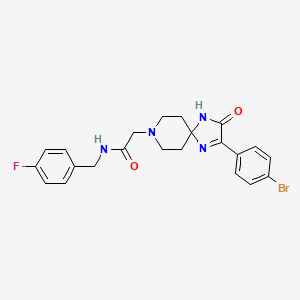 2-(2-(4-bromophenyl)-3-oxo-1,4,8-triazaspiro[4.5]dec-1-en-8-yl)-N-(4-fluorobenzyl)acetamide