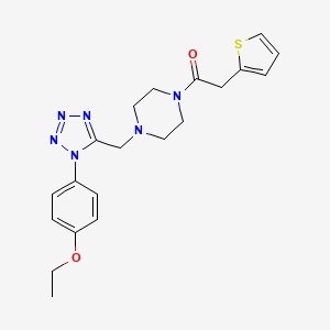 1-(4-((1-(4-ethoxyphenyl)-1H-tetrazol-5-yl)methyl)piperazin-1-yl)-2-(thiophen-2-yl)ethanone