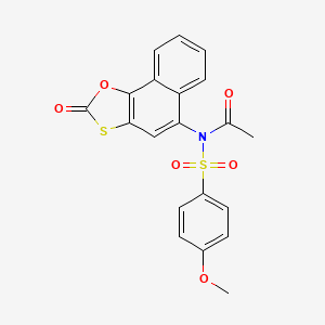 N-(4-methoxybenzenesulfonyl)-N-{2-oxo-2H-naphtho[2,1-d][1,3]oxathiol-5-yl}acetamide