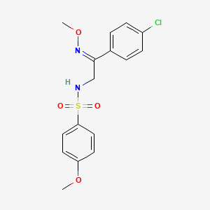 N-[2-(4-chlorophenyl)-2-(methoxyimino)ethyl]-4-methoxybenzenesulfonamide