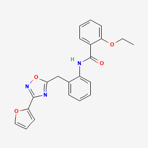 molecular formula C22H19N3O4 B2679433 2-乙氧基-N-(2-{[3-(呋喃-2-基)-1,2,4-噁二唑-5-基]甲基}苯基)苯甲酰胺 CAS No. 1797603-04-3