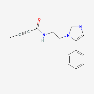 molecular formula C15H15N3O B2679442 N-[2-(5-Phenylimidazol-1-yl)ethyl]but-2-ynamide CAS No. 2411275-19-7