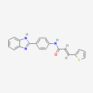 (E)-N-(4-(1H-benzo[d]imidazol-2-yl)phenyl)-3-(thiophen-2-yl)acrylamide