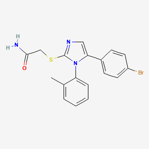 2-((5-(4-bromophenyl)-1-(o-tolyl)-1H-imidazol-2-yl)thio)acetamide