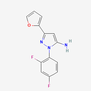 molecular formula C13H9F2N3O B2679452 1-(2,4-difluorophenyl)-3-(furan-2-yl)-1H-pyrazol-5-amine CAS No. 926188-79-6