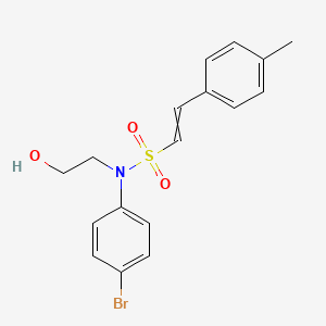 N-(4-bromophenyl)-N-(2-hydroxyethyl)-2-(4-methylphenyl)ethene-1-sulfonamide