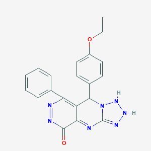 molecular formula C20H17N7O2 B267946 8-(4-ethoxyphenyl)-10-phenyl-2,4,5,6,7,11,12-heptazatricyclo[7.4.0.03,7]trideca-1,3,9,11-tetraen-13-one 