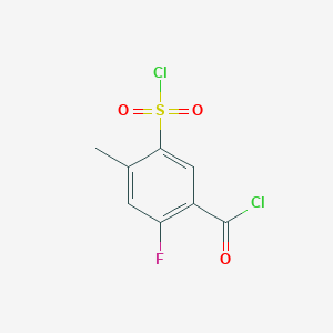 5-Chlorosulfonyl-2-fluoro-4-methylbenzoyl chloride